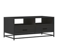 vidaXL Coffee Table Black 100x50x45 cm Engineered Wood and Metal, Black