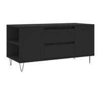 vidaXL Coffee Table Black 102x44.5x50 cm Engineered Wood, Black