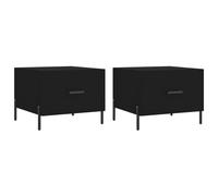 (black) vidaXL Coffee Table Side Table Sofa Table Telephone Table Engineered Wood