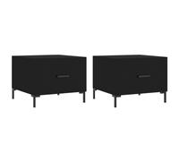 vidaXL Coffee Tables 2 pcs Black 50x50x40 cm Engineered Wood, Black
