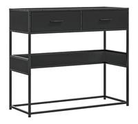 (black) vidaXL Console Table Black 90x35x80 cm Engineered Wood table side table