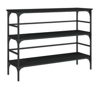(black) vidaXL Console Table End Table Living Room Hallway Side Table Engineered Wood