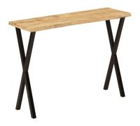 (black) vidaXL Console Table with Live Edge Hallway Coffee Table End Table Solid Wood