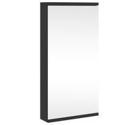 (black) vidaXL Corner Bathroom Mirror Cabinet Toilet Wall Cabinet Corner Vanity Unit