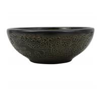 vidaXL Countertop Basin Black Round Φ41x14 cm Ceramic