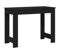 (black) vidaXL Desk Concrete Grey 100x45x75 cm Engineered Wood office desk study desk