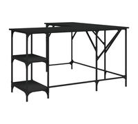 vidaXL Desk Black 139x139x75 cm Engineered Wood