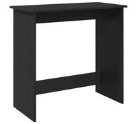 (black) vidaXL Desk Smoked Oak 80x40x75 cm Engineered Wood office desk study desk