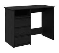 (black) vidaXL Desk Writing Table Working Desk Study Computer Desk Engineered Wood