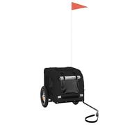 vidaXL Bicycle Trailer Dogs Black Oxford Fabric and Iron
