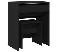 (black) vidaXL Dressing Table and Stool Bedroom Cosmetic Table Vanity Makeup Table