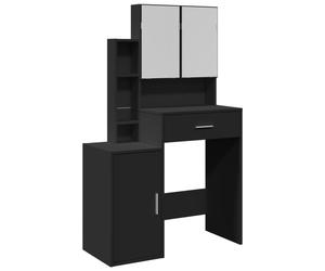 (black) vidaXL Dressing Table with Cabinet Cosmetic Table Vanity Desk Makeup Table