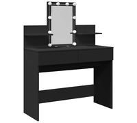 LED Light Dresser Desk Vanity Set with Makeup Mirror & Drawers Dressing Table