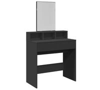 (black) vidaXL Dressing Table with Mirror Cosmetic Table Vanity Desk Makeup Table