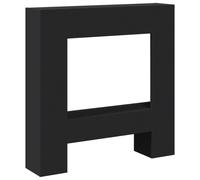 vidaXL Fireplace Surround, Fire Surround Only Compatible with LED Flame, Fireplace Frame for Living Room Hallway, Black Engineered Wood