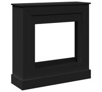 (black) vidaXL Fireplace Surround Fire Surround Only Fireplace Frame Engineered Wood