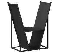 (black) vidaXL Firewood Rack White 69.5x35x81 cm Cold-rolled steel