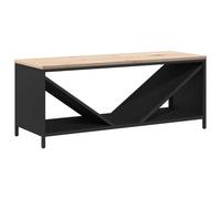 (black) vidaXL Firewood Rack with Wooden Top White 100.5x35.5x40 cm