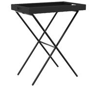 Folding Tray Table Hall TV Dinner Tray Serving Side Table Poly Rattan vidaXL