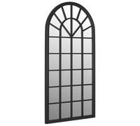Garden Mirror Iron for Outdoor Use Hanging Wall Mirror Black/Sand vidaXL