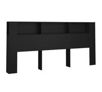 (black) vidaXL Headboard Cabinet Bed Headboard Indoor Bedroom Furniture Multi Colours