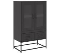 (black) vidaXL Highboard Pink 68x39x111.5 cm Steel sideboard side cabinet