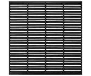 (black) vidaXL Louver Fence Outdoor Garden Replacement Fence Panel Privacy Barrier WPC