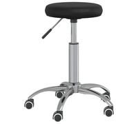 (black) vidaXL Office Swivel Chair Computer Chair Swivel Dining Stool Faux Leather