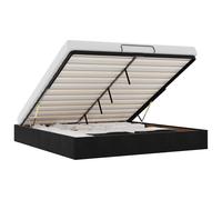 (black) vidaXL Ottoman Bed Frame No Mattress Home Bed Base Mattress Foundation Velvet