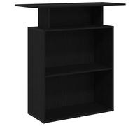 (black) vidaXL Reception Desk Salon Reception Counter Desk Front Desk Engineered Wood