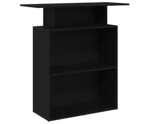 (black) vidaXL Reception Desk Salon Reception Counter Desk Front Desk Engineered Wood