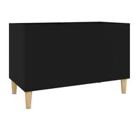(black) vidaXL Record Cabinet Office Vinyl Storage Cabinet Sideboard Engineered Wood
