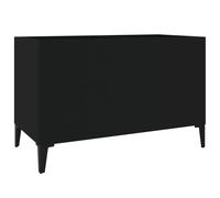 (black) vidaXL Record Cabinet Office Vinyl Storage Cabinet Sideboard Engineered Wood