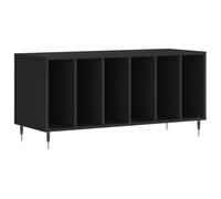 (black) vidaXL Record Cabinet Record Storage Cabinet High Gloss White Engineered Wood