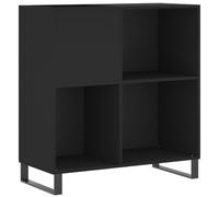 (black) vidaXL Record Cabinet Record Storage Cabinet Sideboard White Engineered Wood
