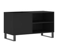 (black) vidaXL Record Cabinet Record Storage Cabinet Sideboard White Engineered Wood
