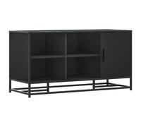 (black) vidaXL Shoe Bench Brown Oak 100x40x53.5 cm Engineered Wood and Metal bench