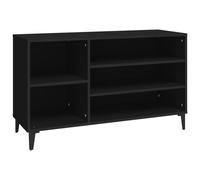 (Black) vidaXL Shoe Cabinet Engineered Wood Shoe Storage Shelf Organiser Multi Colours