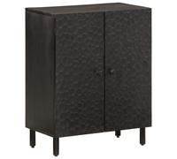 (black) vidaXL Side Cabinet Storage Cabinet Cupboard Sideboard Highboard Solid Wood
