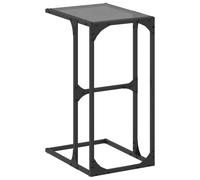 Side Table with Transparent Glass Hallway End Table Sofa Table Steel vidaXL