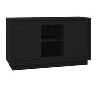 (black) vidaXL Sideboard Cabinet Cupboard Side Cabinet Home Organiser Engineered Wood