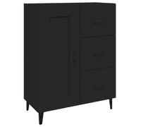 (Black) vidaXL Sideboard Engineered Wood Side Cabinet Home Organiser Multi Colours