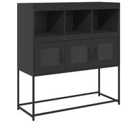 (black) vidaXL Sideboard Mustard Yellow 100.5x39x107 cm Cold-rolled Steel
