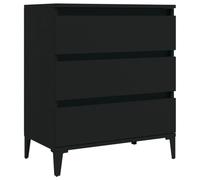 (black) vidaXL Sideboard Side Cabinet Organiser Cupboard Highboard Engineered Wood