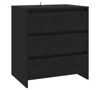 (black) vidaXL Sideboard Storage Cupboard Cabinet Buffet Highboard Engineered Wood