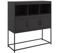 (black) vidaXL Sideboard Storage Organiser Cupboard Side Cabinet Highboard Pink Steel