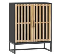 (black) vidaXL Sideboard Storage Side Cabinet Cupboard Home Organiser Engineered Wood