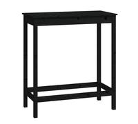 Vidaxl Bar Table Black 100X50X110 Cm Solid Wood Pine