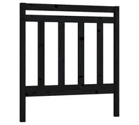 vidaXL Bed Headboard Black 95x4x100 cm Solid Wood Pine UK