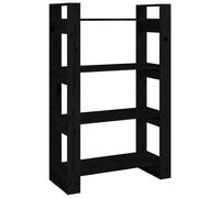 (black) vidaXL Solid Wood Pine Book Cabinet/Room Divider Rack Book Shelf Multi Colours